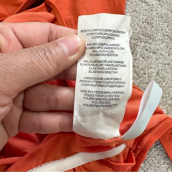 The Bikini Lab Women’s Tie Front One-Piece Swimsuit Beach in Orange Size S - Picture 12 of 16